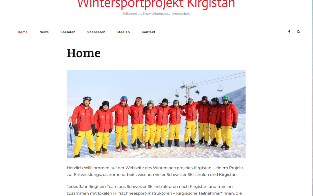 Webdesign: Wintersportprojekt-Kirgistan.ch